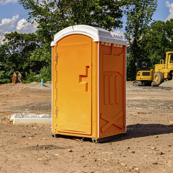 how often are the porta potties cleaned and serviced during a rental period in Liscomb